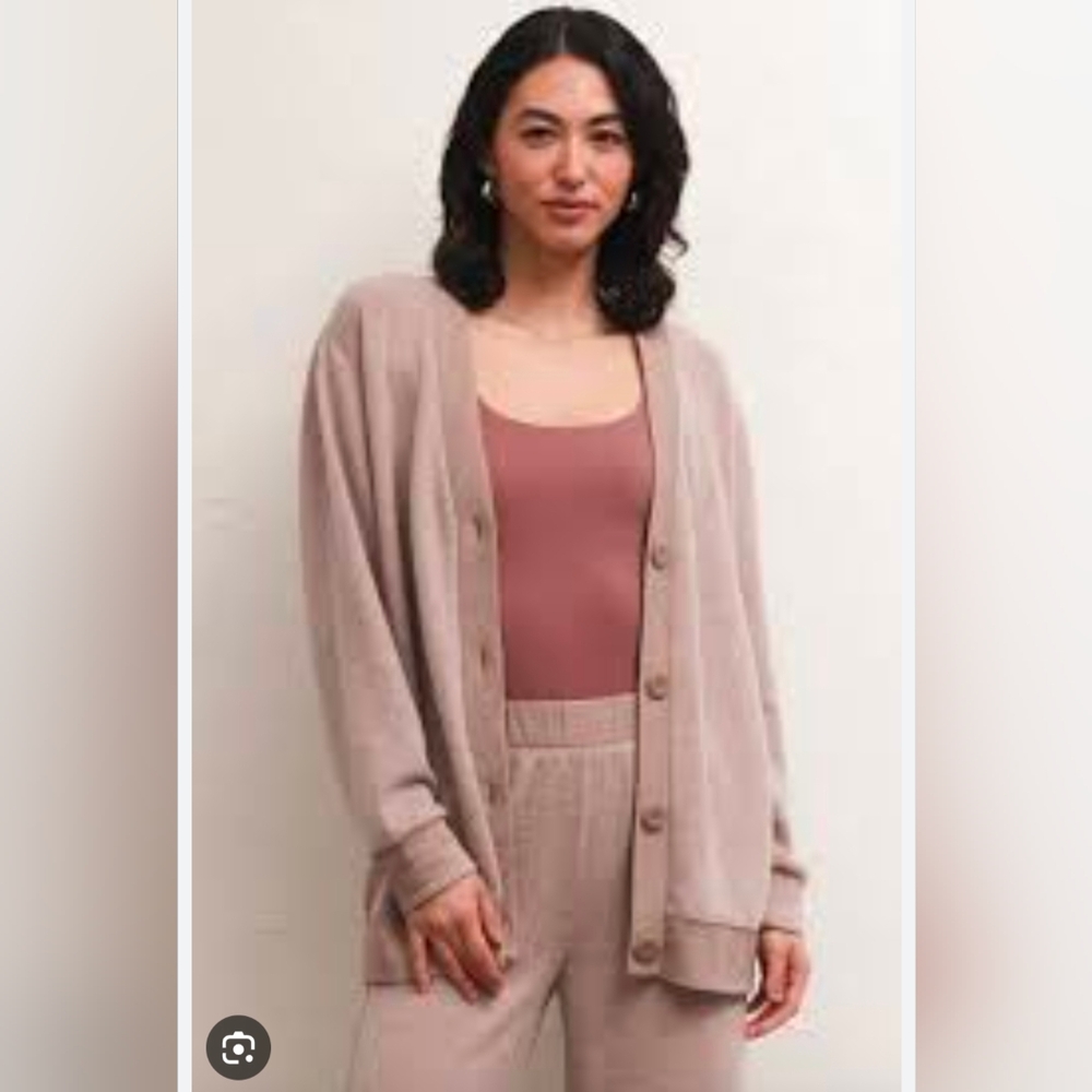 Z Supply Pamelia‎ Cozy Comfy Warm Beige Tan Cardigan Size XL